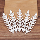 10 PCS Retro Palace Bride Headwear Metal Feather Accessories
