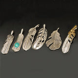 10 PCS Vintage Metal Zinc Alloy Antique Silver Buddha Leaf Pendant Charm