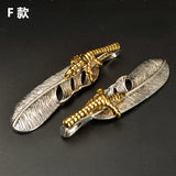 10 PCS Vintage Metal Zinc Alloy Antique Silver Buddha Leaf Pendant Charm