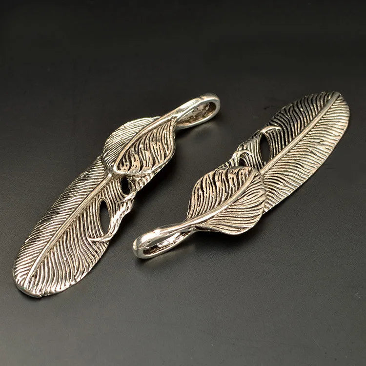 10 PCS Vintage Metal Zinc Alloy Antique Silver Buddha Leaf Pendant Charm