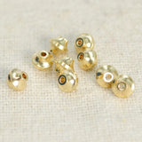 100 PCS Raw Brass Spacer Beads Alloy Loose Beads for DIY Jewelry Making
