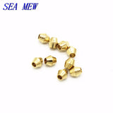 100 PCS Rhombus Brass Spacer Beads for Jewelry Making
