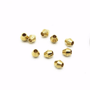 100 PCS Rhombus Brass Spacer Beads for Jewelry Making