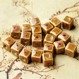 100PCS 8mm Square Ceramic Spacer Beads For Jewelry Making