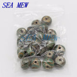 20 PCS Vintage Tibetan Dzi Beads, Round Flat Spacer Beads Jewelry Making