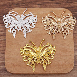 20 PCS Butterfly Palace Bride Headwear Metal Alloy Accessories