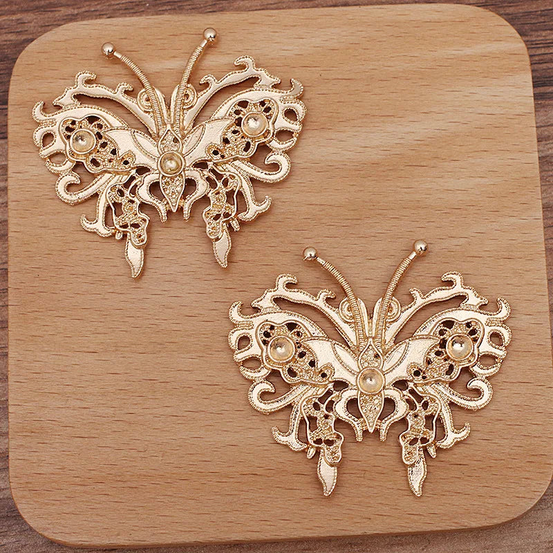 20 PCS Butterfly Palace Bride Headwear Metal Alloy Accessories