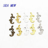 200 PCS 8*17mm Metal Brass Filigree Flowers Slice DIY Jewelry Making