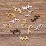 200 PCS 8*17mm Metal Brass Filigree Flowers Slice DIY Jewelry Making