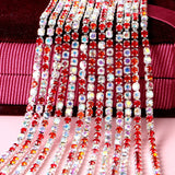 2mm Crystal Sew Metal Claw Rhinestone Chains Art Decoration Mixed