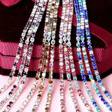 2mm Crystal Sew Metal Claw Rhinestone Chains Art Decoration Mixed