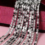 2mm Crystal Sew Metal Claw Rhinestone Chains Art Decoration Mixed