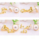 40 PCS Metal Ear Clip Base Setting for Jewelry Making