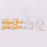 40 PCS Metal Ear Clip Base Setting for Jewelry Making