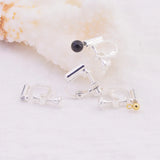 40 PCS Metal Ear Clip Base Setting for Jewelry Making