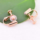 40 PCS Metal Ear Clip Base Setting for Jewelry Making