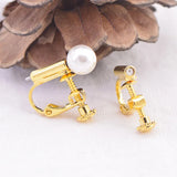40 PCS Metal Ear Clip Base Setting for Jewelry Making