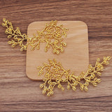 5 Pairs Retro Palace Bride Headwear Metal Leaf Branch Accessories