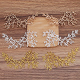 5 Pairs Retro Palace Bride Headwear Metal Leaf Branch Accessories