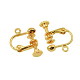 50PCS 13x19mm Copper Ear Clip Base Setting Various Colors Earrings DIY Jewelry