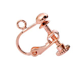 50PCS 13x19mm Copper Ear Clip Base Setting Various Colors Earrings DIY Jewelry