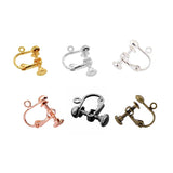 50PCS 13x19mm Copper Ear Clip Base Setting Various Colors Earrings DIY Jewelry