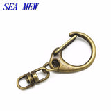 50PCS Antique Bronze Vintage Style D Lobster Clasp Key