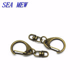 50PCS Antique Bronze Vintage Style D Lobster Clasp Key