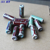 50PCS 8mm*17mm Mixed Cylinder Porcelain Ceramic Spacer Beads 2.5mm Hole DIY