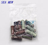 50PCS 8mm*17mm Mixed Cylinder Porcelain Ceramic Spacer Beads 2.5mm Hole DIY