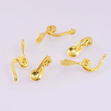 50PCS Gold Ear Clip For Women,Copper Earrings Base Setting