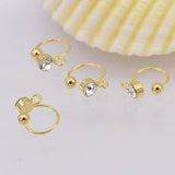 50PCS Gold Crystal Rhinestone Earrings Base Setting