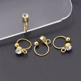 50PCS Gold Crystal Rhinestone Earrings Base Setting