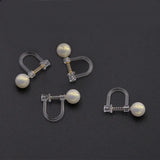 50PCS Steel Spring Pearl Ear Clip Jewelry Making DIY Component