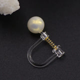 50PCS Steel Spring Pearl Ear Clip Jewelry Making DIY Component