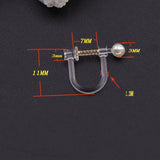 50PCS Steel Spring Pearl Ear Clip Jewelry Making DIY Component