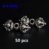 Antique Silver Vajra Bell Charms Spacer Beads DIY Jewelry Making