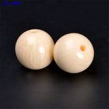 Resin Round Spacer Beads Hole Beads Ivory Beads 6/8/10/12/14/16mm
