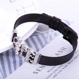 Stainless Steel Mesh Bracelets Crown Love Charm Bangle