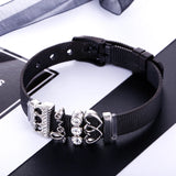Stainless Steel Mesh Bracelets Crown Love Charm Bangle