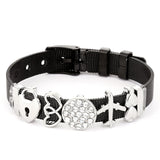 Stainless Steel Mesh Bracelets Crown Love Charm Bangle