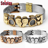 Stainless Steel Mesh Charm Bracelet for Women Men