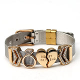Stainless Steel Mesh Charm Bracelet for Women Men