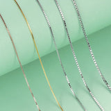 SENLISSi 18K Gold Necklace Box Chain Choker Silver 925 Jewelry Neck Gift