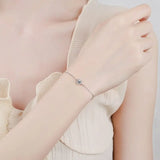 Real Moissanite Lucky Bubble Bracelet for Women Girl