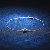 Real Moissanite Lucky Bubble Bracelet for Women Girl