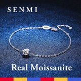 Real Moissanite Lucky Bubble Bracelet for Women Girl