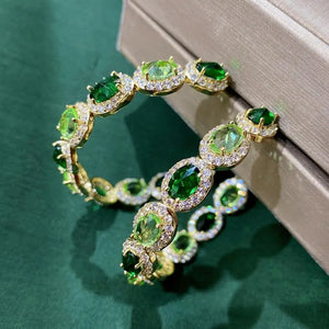 SENYU Sparkling Zirconia Hoop Earrings Full Crystal CZ Jewelry