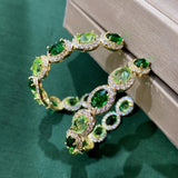 SENYU Sparkling Zirconia Hoop Earrings Full Crystal CZ Jewelry