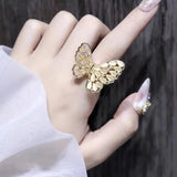 SENYU Butterfly Zirconia Ring Women Jewelry